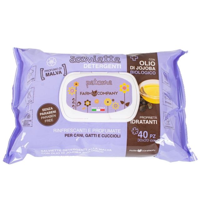 Salviette umidificate -Jojoba e Malva